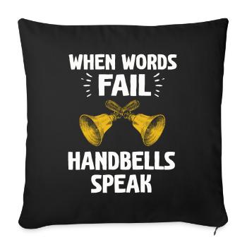 Choir Music Instrument Handbell Choir - Sofa pillowcase 17,3'' x 17,3'' (45 x 45 cm) - black - Front