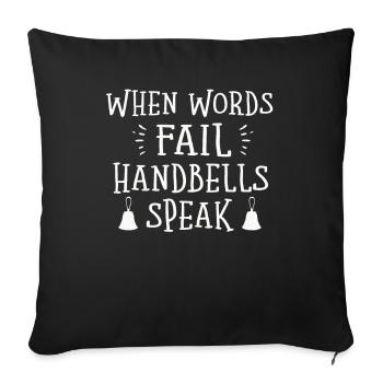 Choir Music Instrument Handbell Choir - Sofa pillowcase 17,3'' x 17,3'' (45 x 45 cm) - black - Front
