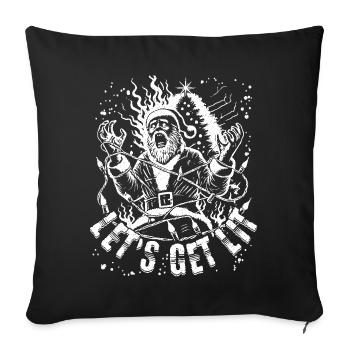 Drôle de Noël let’s get illuminated party look - Housse de coussin décorative 45 x 45 cm - noir - Devant