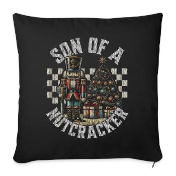 Son of a Nutcracker Christmas Humor - Sofa pillowcase 17,3'' x 17,3'' (45 x 45 cm) - black - Front
