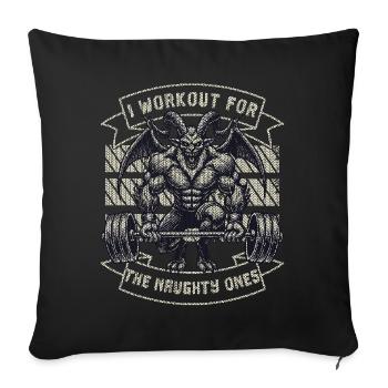 Krampus Trainiert Für Die Unartigen - Sofakissenbezug 45 x 45 cm - Schwarz - Vorne