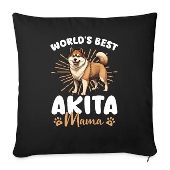 Akita Groovy Akita Mama - Sofa pillowcase 17,3'' x 17,3'' (45 x 45 cm) - black - Front