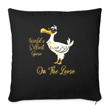 L’oie la plus stupide du monde en liberté - Housse de coussin décorative 45 x 45 cm - noir - Devant