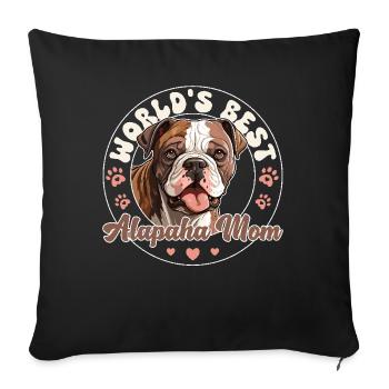 Alapaha Blue Blood Bulldog Groovy Alapaha Mom - Sofa pillowcase 17,3'' x 17,3'' (45 x 45 cm) - black - Front