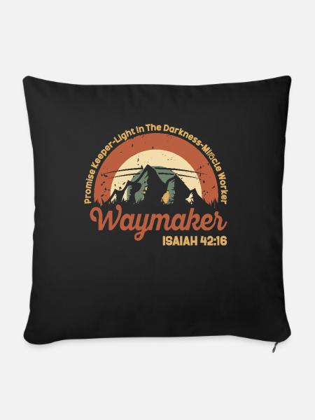Wegweiser, Versprechenshüter, Wundertäter - Sofakissenbezug 45 x 45 cm - Schwarz