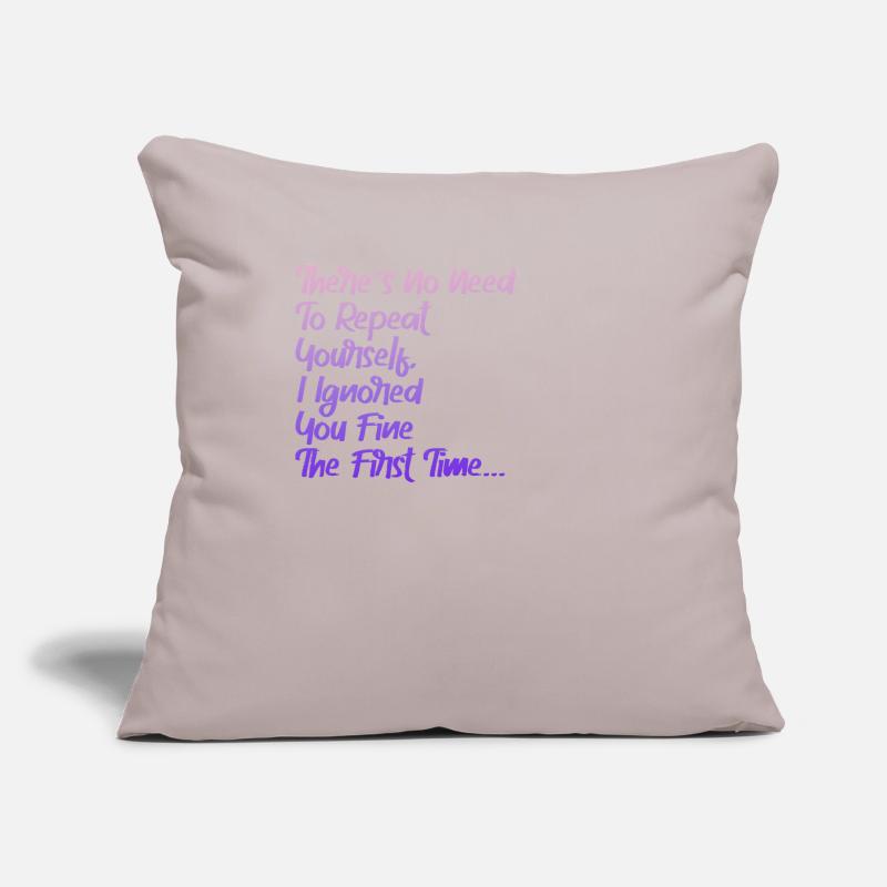 Il n’est pas nécessaire de se répéter Housse de coussin décorative 45 x 45 cm