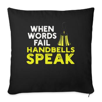 Choir Music Instrument Handbell Choir - Sofa pillowcase 17,3'' x 17,3'' (45 x 45 cm) - black - Front