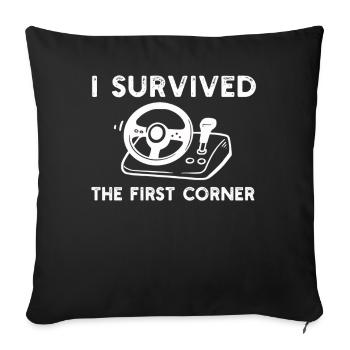 Simracer Esports Enthusiast Sim Racing - Sofa pillowcase 17,3'' x 17,3'' (45 x 45 cm) - black - Front