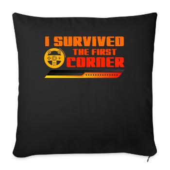 Simracer Esports Enthusiast Sim Racing - Sofa pillowcase 17,3'' x 17,3'' (45 x 45 cm) - black - Front