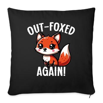 Surpassé Foxed Again Drôle Mignon Renard Amoureux - Housse de coussin décorative 45 x 45 cm - noir - Devant