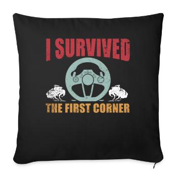 Simracer Esports Enthusiast Sim Racing - Sofa pillowcase 17,3'' x 17,3'' (45 x 45 cm) - black - Front