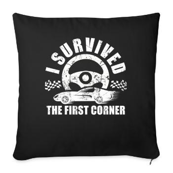 Simracer Esports Enthusiast Sim Racing - Sofa pillowcase 17,3'' x 17,3'' (45 x 45 cm) - black - Front