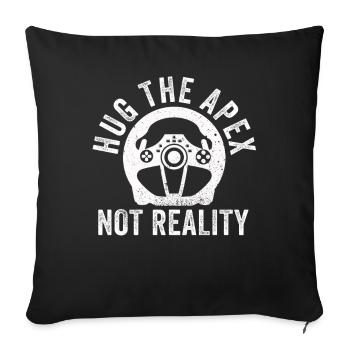 Simracer Esports Enthusiast Sim Racing - Sofa pillowcase 17,3'' x 17,3'' (45 x 45 cm) - black - Front
