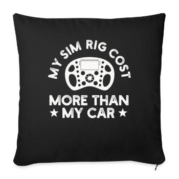 Simracer Esports Enthusiast Sim Racing - Sofa pillowcase 17,3'' x 17,3'' (45 x 45 cm) - black - Front
