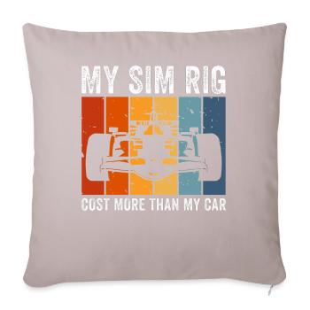 Simracer Esports Enthusiast Sim Racing - Sofa pillowcase 17,3'' x 17,3'' (45 x 45 cm) - light taupe - Front