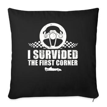Simracer Esports Enthusiast Sim Racing - Sofa pillowcase 17,3'' x 17,3'' (45 x 45 cm) - black - Front