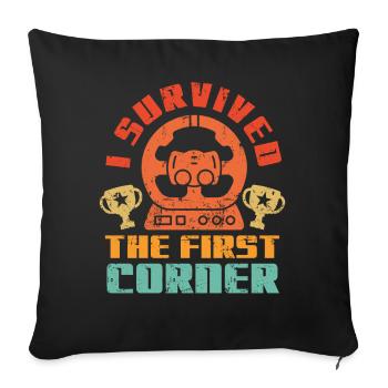 Simracer Esports Enthusiast Sim Racing - Sofa pillowcase 17,3'' x 17,3'' (45 x 45 cm) - black - Front