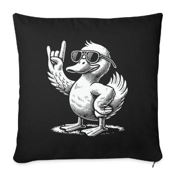 Lustige Ente Rock Musik Festival Konzert - Sofakissenbezug 45 x 45 cm - Schwarz - Vorne