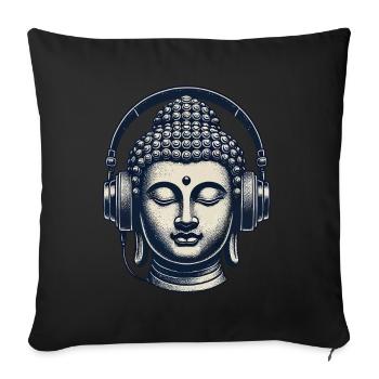 Musik Streetwear Outfit Buddha - Sofakissenbezug 45 x 45 cm - Schwarz - Vorne