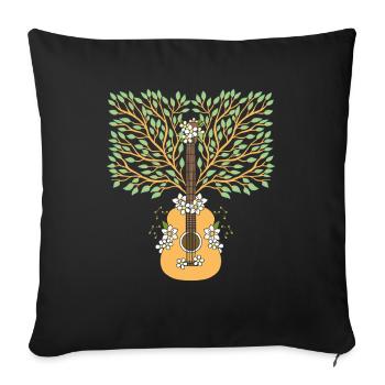 Yggdrasil Nature Musician Tree Of Life - Sofa pillowcase 17,3'' x 17,3'' (45 x 45 cm) - black - Front