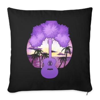 Yggdrasil Nature Musician Tree Of Life - Sofa pillowcase 17,3'' x 17,3'' (45 x 45 cm) - black - Front
