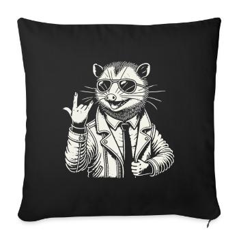 Festival de musique rock heavy metal Opossum - Housse de coussin décorative 45 x 45 cm - noir - Devant