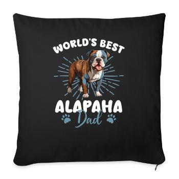 Alapaha Blue Blood Bulldog Groovy Alapaha Dad - Sofa pillowcase 17,3'' x 17,3'' (45 x 45 cm) - black - Front
