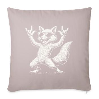 Rockmuziek Grappig Fox Concert - Sierkussenhoes, 45 x 45 cm - licht taupe - Voor
