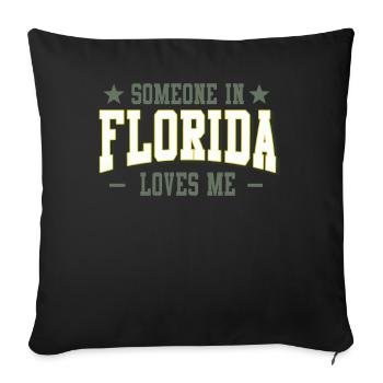 Someone In Florida Loves Me - Sofa pillowcase 17,3'' x 17,3'' (45 x 45 cm) - black - Front