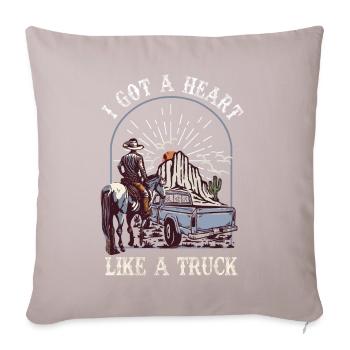I Got A Heart Like A Truck - Sofa pillowcase 17,3'' x 17,3'' (45 x 45 cm) - light taupe - Front