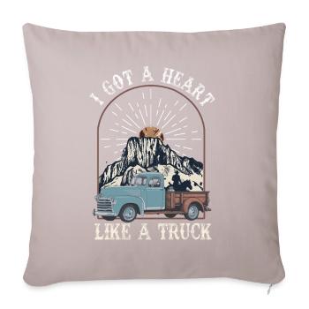 I Got A Heart Like A Truck - Sofa pillowcase 17,3'' x 17,3'' (45 x 45 cm) - light taupe - Front