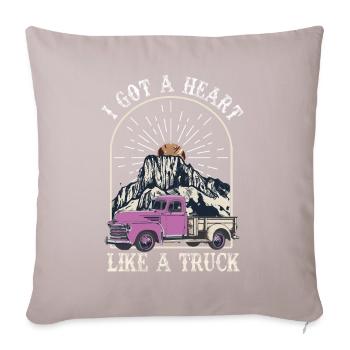 I Got A Heart Like A Truck - Sofa pillowcase 17,3'' x 17,3'' (45 x 45 cm) - light taupe - Front