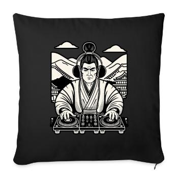 Music Retro DJ Samurai Streetwear Inspiration - Sofa pillowcase 17,3'' x 17,3'' (45 x 45 cm) - black - Front