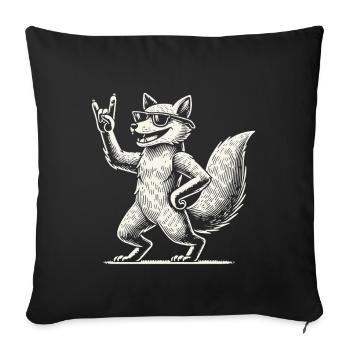 Musique Rock Heavy Metal Festival Fuchs - Housse de coussin décorative 45 x 45 cm - noir - Devant