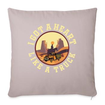 I Got A Heart Like A Truck - Sofa pillowcase 17,3'' x 17,3'' (45 x 45 cm) - light taupe - Front