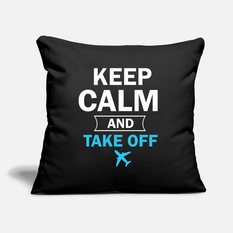 Keep Calm And Take Off Fun Vacation Sofa pillowcase 17,3'' x 17,3'' (45 x 45 cm)