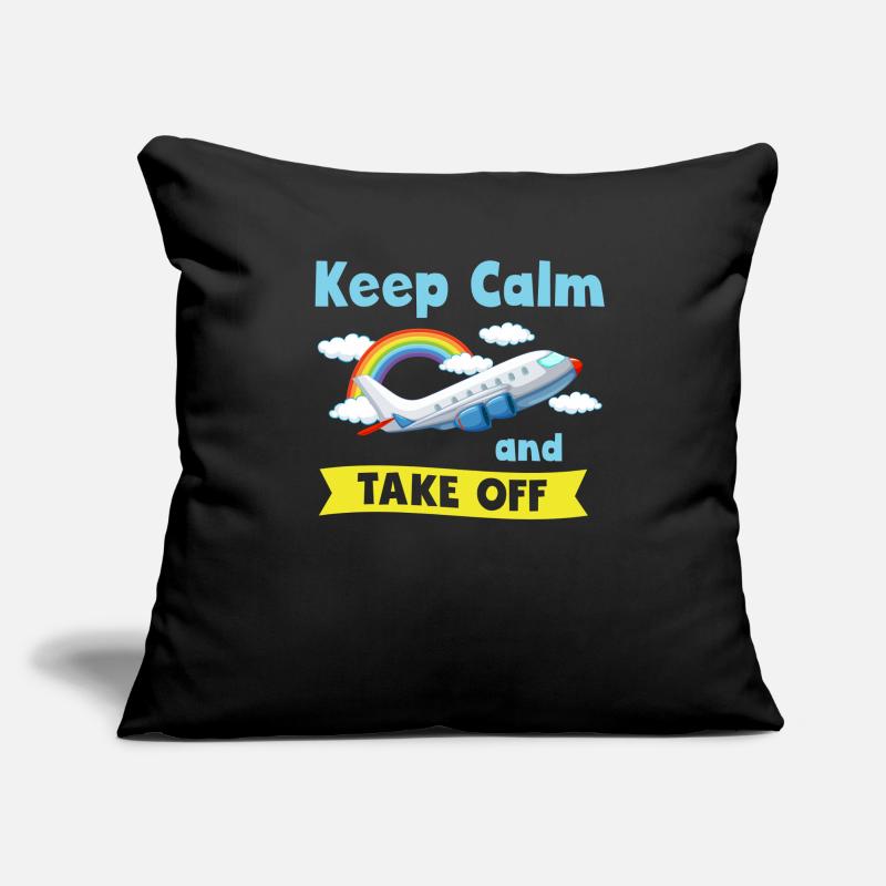 Keep Calm And Take Off Fun Vacation Sofa pillowcase 17,3'' x 17,3'' (45 x 45 cm)