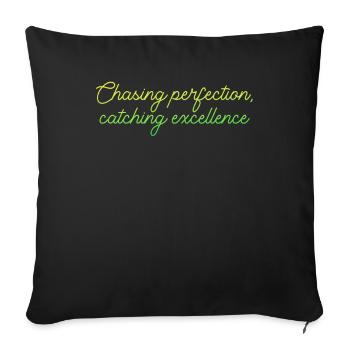 Kaizen Mindset Chasing Perfection - Sofa pillowcase 17,3'' x 17,3'' (45 x 45 cm) - black - Front