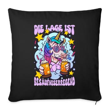 Die Lage Ist Besäufniserregend - Sofakissenbezug 45 x 45 cm - Schwarz - Vorne