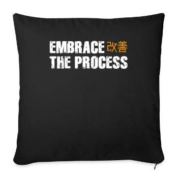 Le Kaizen japonais adopte le processus - Housse de coussin décorative 45 x 45 cm - noir - Devant