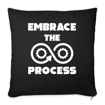 Japanese Kaizen Embrace The Process - Sofa pillowcase 17,3'' x 17,3'' (45 x 45 cm) - black - Front