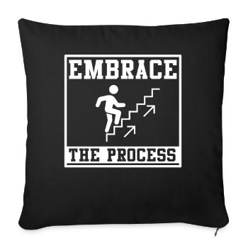Japanese Kaizen Embrace The Process - Sofa pillowcase 17,3'' x 17,3'' (45 x 45 cm) - black - Front