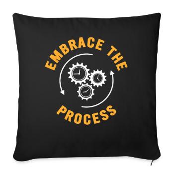 Japanese Kaizen Embrace The Process - Sofa pillowcase 17,3'' x 17,3'' (45 x 45 cm) - black - Front