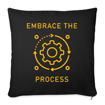 Japanese Kaizen Embrace The Process - Sofa pillowcase 17,3'' x 17,3'' (45 x 45 cm) - black - Front
