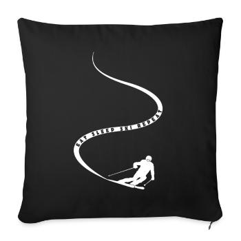 Eat Sleep Ski Repeat - Ski - Ski - Sofa pillowcase 17,3'' x 17,3'' (45 x 45 cm) - black - Front