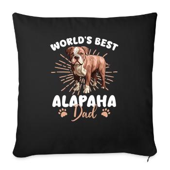 Alapaha Blue Blood Bulldog Groovy Alapaha Dad - Sofa pillowcase 17,3'' x 17,3'' (45 x 45 cm) - black - Front