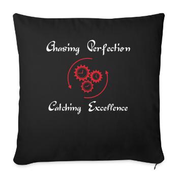 Kaizen Mindset Chasing Perfection - Sofa pillowcase 17,3'' x 17,3'' (45 x 45 cm) - black - Front