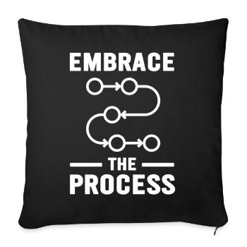 Le Kaizen japonais adopte le processus - Housse de coussin décorative 45 x 45 cm - noir - Devant