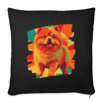 Chow Chow - Sofa pillowcase 17,3'' x 17,3'' (45 x 45 cm) - black - Front