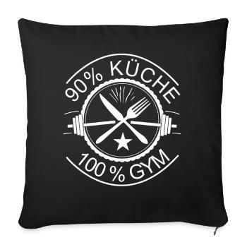 Drôle de dicton pour les fans de gym et de musculation - Housse de coussin décorative 45 x 45 cm - noir - Devant